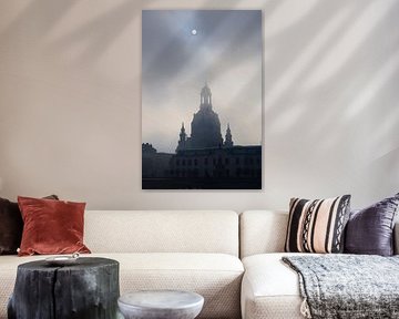 Foggy morning, view to the Frauenkirche Dresden by Thomas Jäger