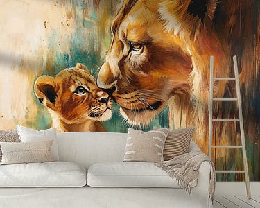 Voorbeeld van het werk in een kamer