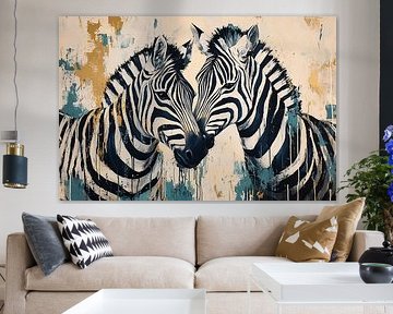 Zèbre moderne dans un dessin abstrait