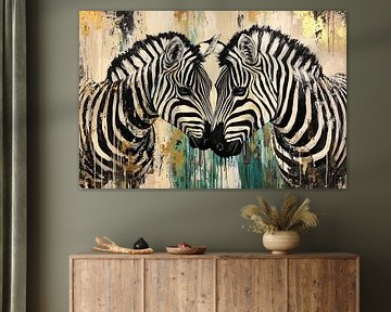 Artful zebra's in abstract style by Imperial Art House