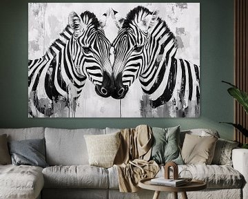 Stijlvolle zebra's in zwart-wit van Imperial Art House
