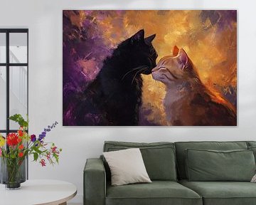 Intime Katzen in warmen Farben von Imperial Art House