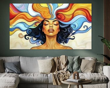 Voorbeeld van het werk in een kamer