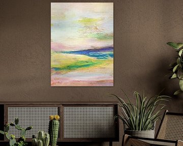 moving landscape with blue by Claudia Gründler