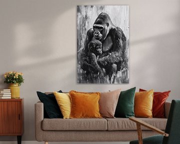 Un gorille protège ses petits sur Imperial Art House
