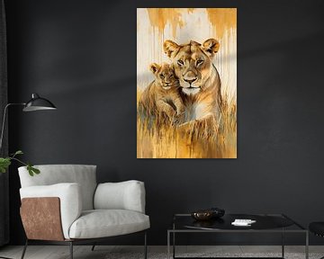 Moeder leeuw met jong van Imperial Art House