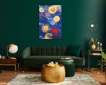 Abstracted colour oscillations in blue by Poster Art Shop