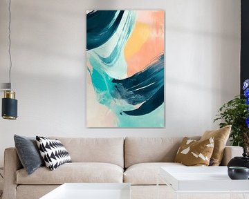 Abstract areas of colour and brushstrokes by Poster Art Shop