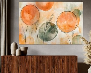 Abstract watercolour flower world by Poster Art Shop