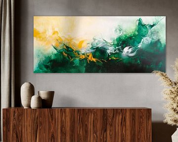 Abstract colours in green and yellow by Poster Art Shop