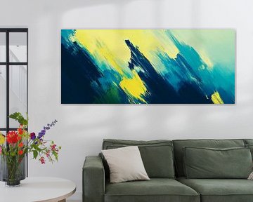 Abstract colours in blue and yellow by Poster Art Shop