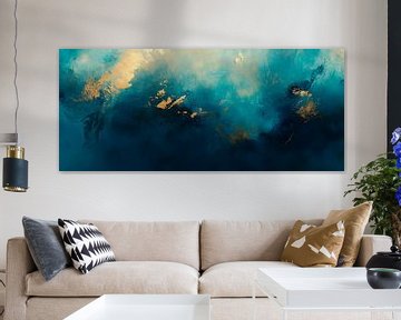 Abstracte kleuren in de mist van Poster Art Shop