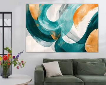 Abstract colours in delicate waves by Poster Art Shop