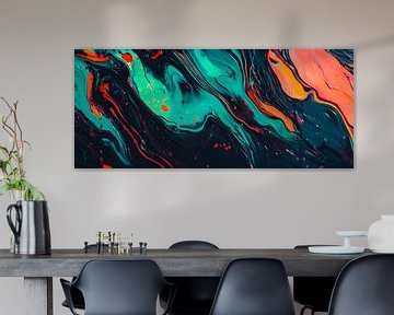 Abstract colours in a flowing pattern by Poster Art Shop
