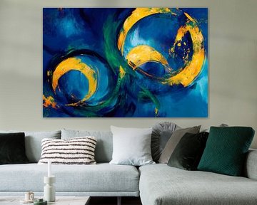 Abstract colours and curved shapes by Poster Art Shop