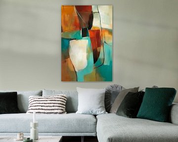 Abstracte kleurenharmonie in een kunstwerk van Poster Art Shop
