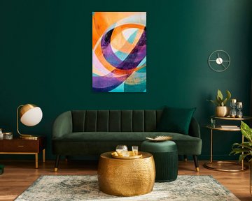 Abstract colours and curved lines by Poster Art Shop