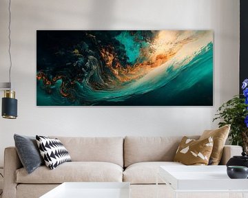 Abstract colour explosion in space by Poster Art Shop