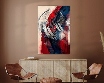 Abstract world of colours in red and blue by Poster Art Shop