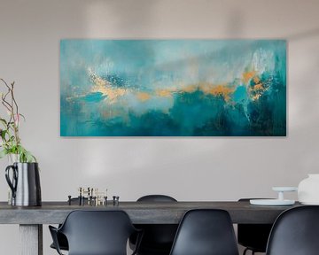 Abstract colour explosion in blue by Poster Art Shop