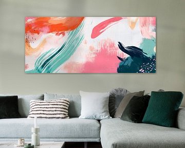 Abstract colour explosions in pastel shades by Poster Art Shop