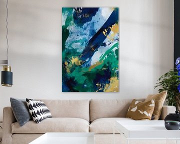 Abstract colour combination in blue-green by Poster Art Shop