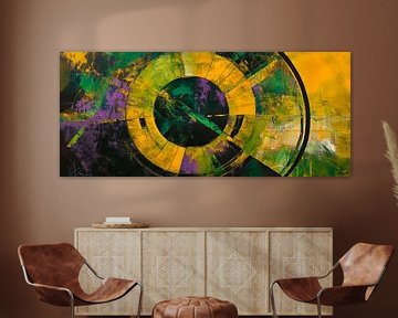 Abstract colour composition in yellow-green by Poster Art Shop