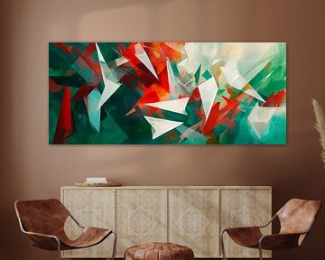Abstract colour composition with white tones by Poster Art Shop