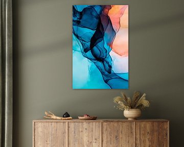Abstract colour gradients in shades of blue by Poster Art Shop