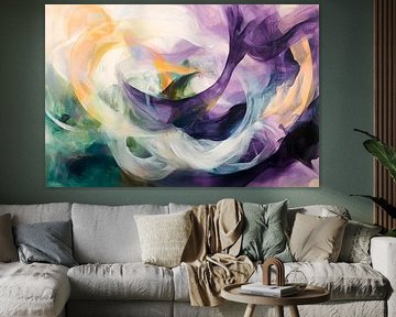 Abstract swirls of colour in soft tones by Poster Art Shop