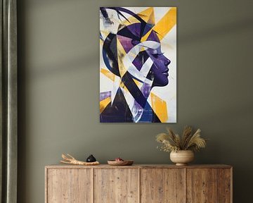 Abstract vrouwelijk profiel