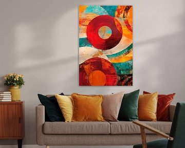 Abstracte vormen in heldere kleuren van Poster Art Shop