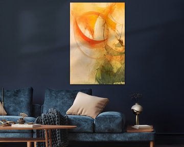 Abstracte compositie in warme kleuren van Poster Art Shop
