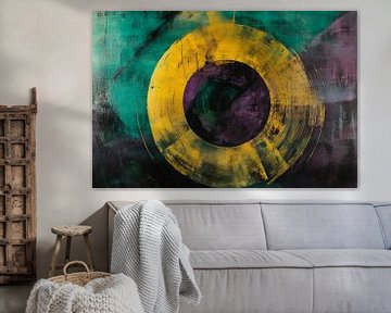 Abstracte kunst met een cirkelvormige focus van Poster Art Shop