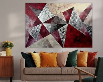 Abstracte kunst met rode klei van Poster Art Shop