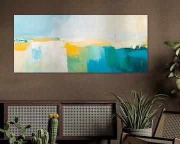 Paysage abstrait aux couleurs douces sur Poster Art Shop