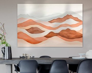 Abstrakte Landschaft in Erdtönen von Poster Art Shop