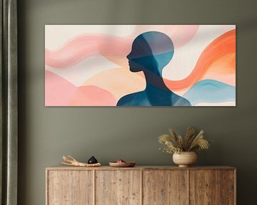 Abstract silhouette with colours by Poster Art Shop