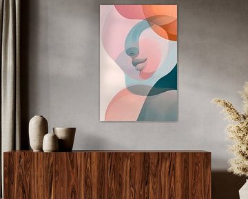 Abstracte schoonheid in zachte kleuren van Poster Art Shop