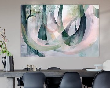Abstract forest landscape in pastel colours by Poster Art Shop