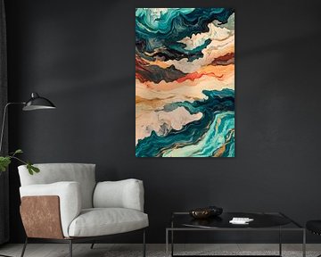 Abstract waves and cloud formations by Poster Art Shop