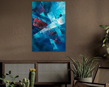 Abstract blue play of colours by Poster Art Shop