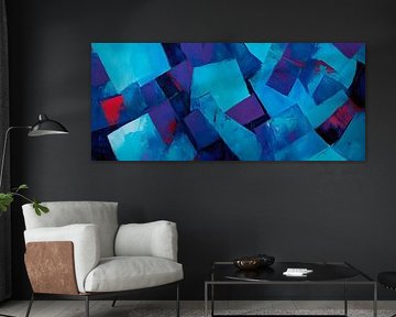 Abstract blue colour surface structure by Poster Art Shop