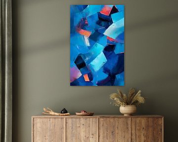 Abstract blue colour composition by Poster Art Shop