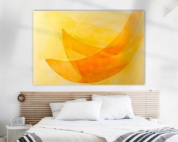 Abstract yellow colour layers by Poster Art Shop