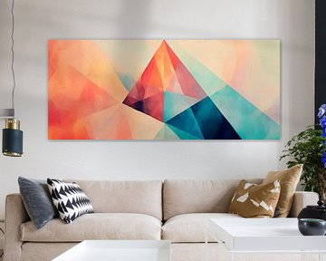Abstracte geometrische vormen in kleuren van Poster Art Shop