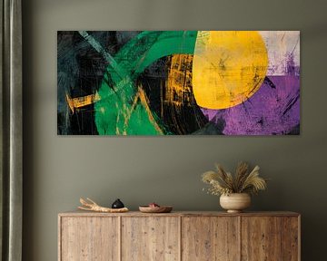 Abstract geometric shapes on canvas by Poster Art Shop