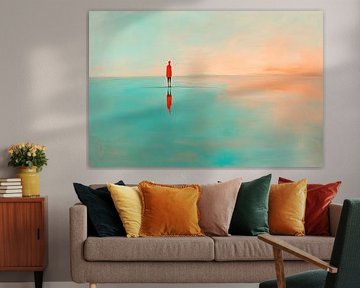 Seul à l'horizon tranquille sur Poster Art Shop