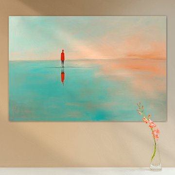 Seul à l'horizon tranquille sur Poster Art Shop