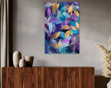 Colourful leaves in soft tones by Poster Art Shop